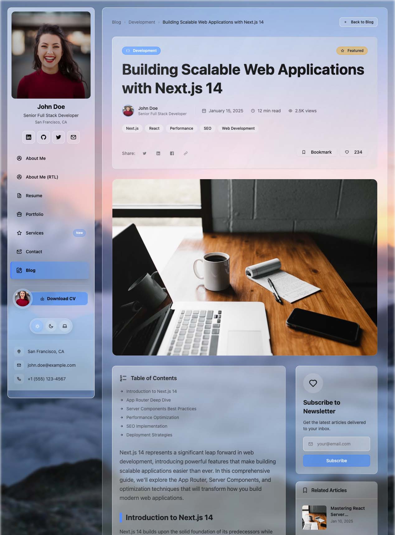 Article Details Demo
